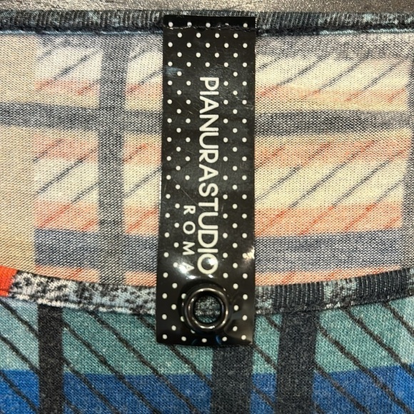 PIANURASTUDIO ROMA vintage punk goth long sleeve mini dress/top size euro 48 - M - Picture 6 of 9